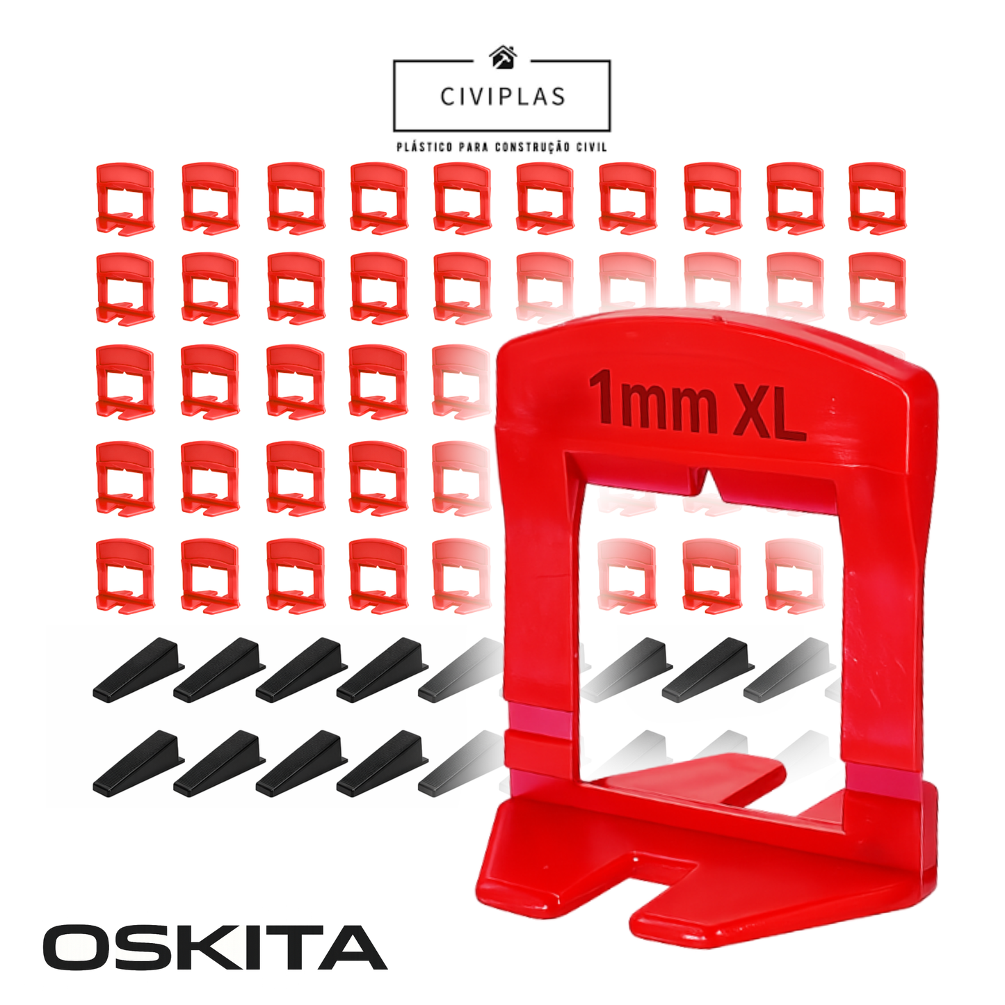 Oskita Civiplas XL 1 mm tile leveling test kit