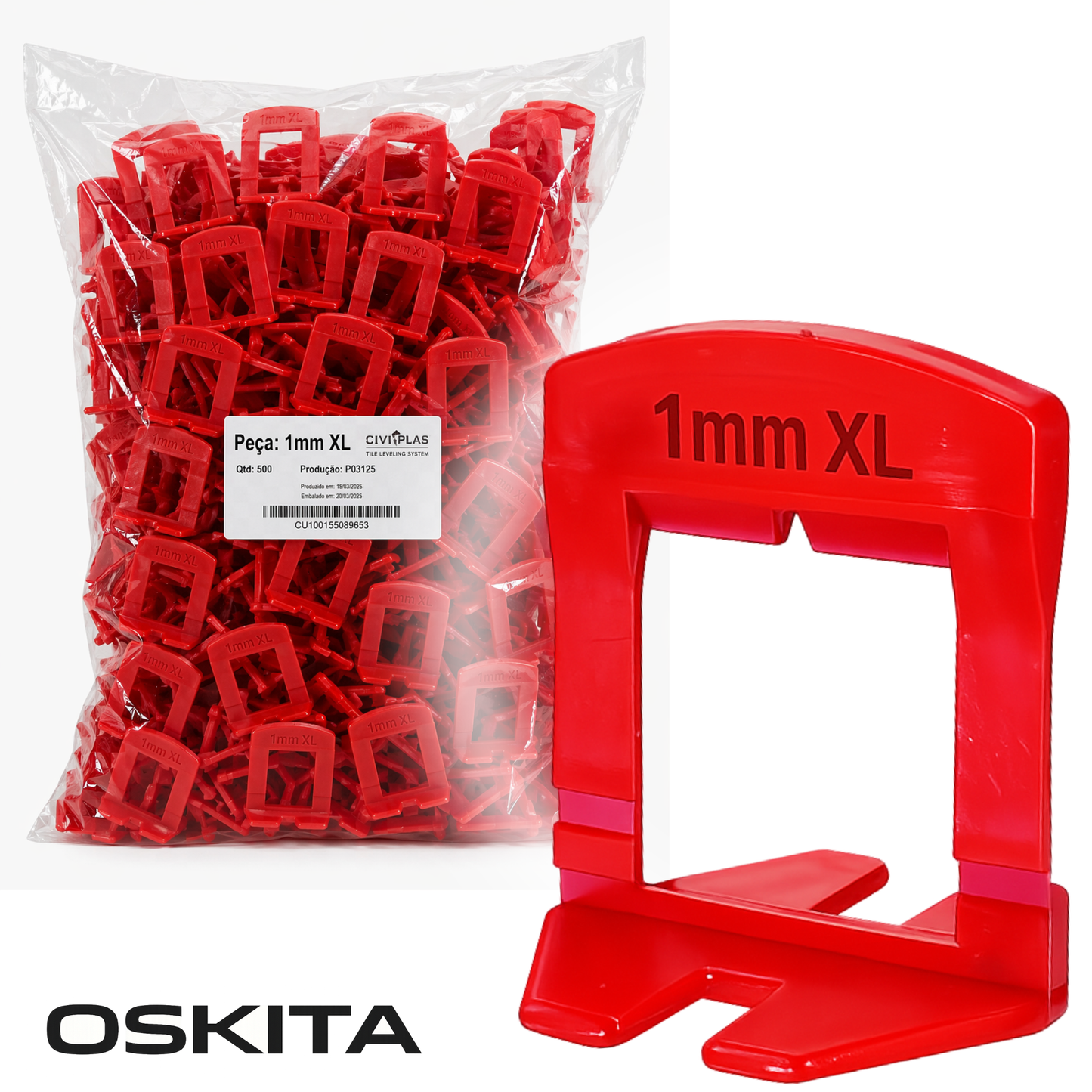 Tile Leveling Clips – Stone & Large-Format (1 & 2 mm)