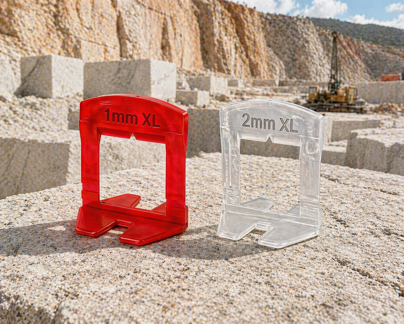 Tile Leveling Clips – Stone & Large-Format (1 & 2 mm)