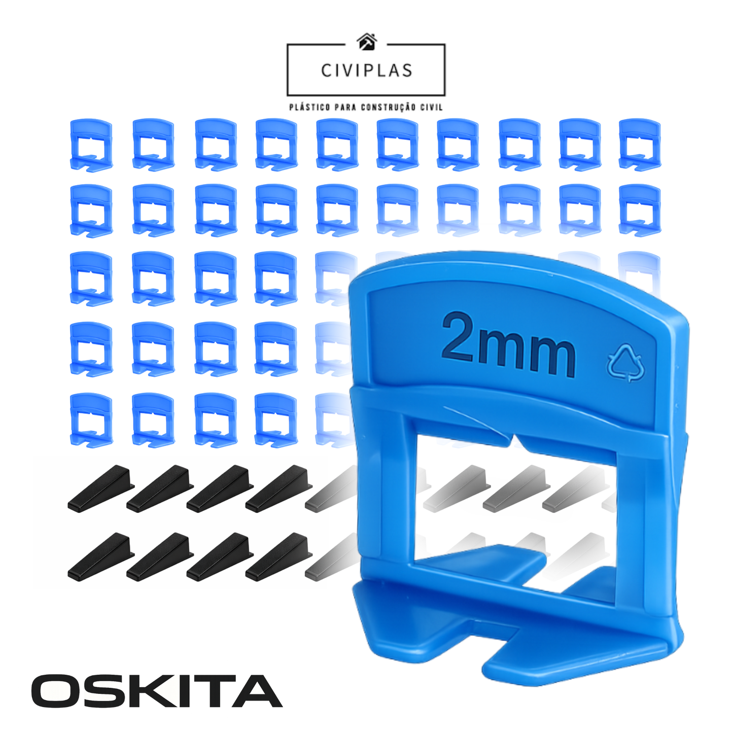 Oskita Civiplas standard 2 mm tile leveling test kit