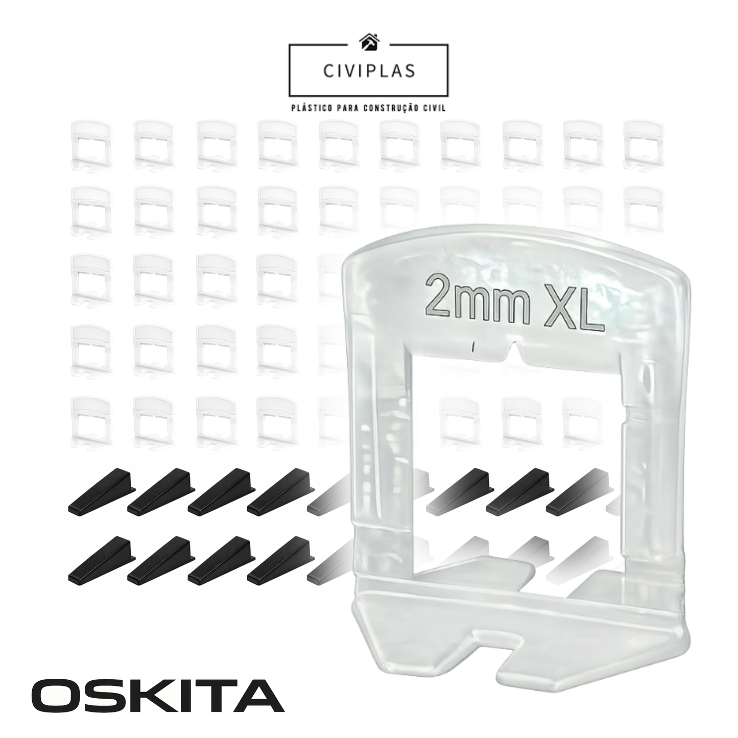 Oskita Civiplas XL 2 mm tile leveling test kit
